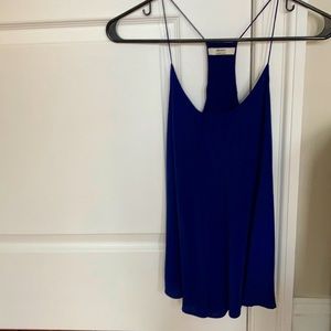 Blue silk camisole